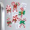 Collections Etc Festive Candy Cane Refrigerator Magnets - Set of 6